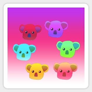 Winter Koalas - Pink/Purple Sticker